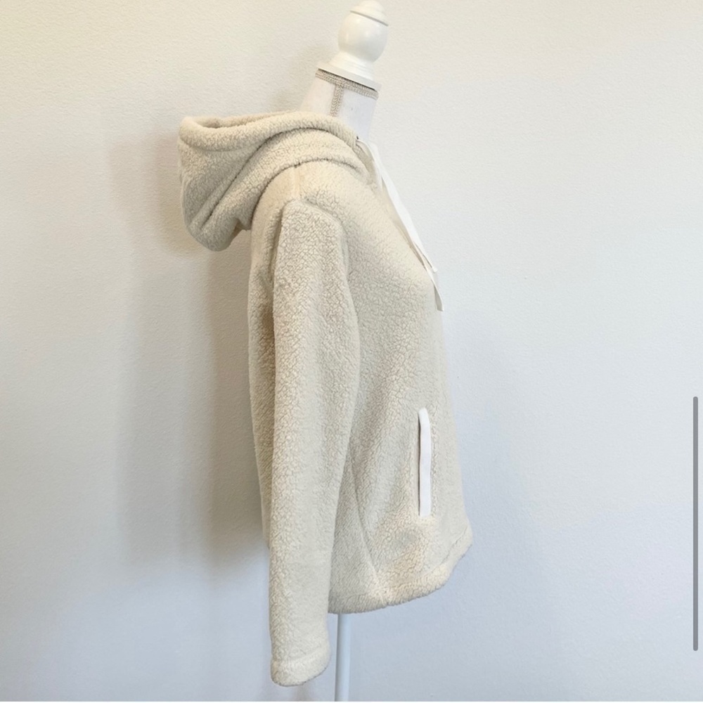 Abercrombie & Fitch soft af sherpa teddy bear hoodie pullover sweatshirt size S - Picture 2 of 6